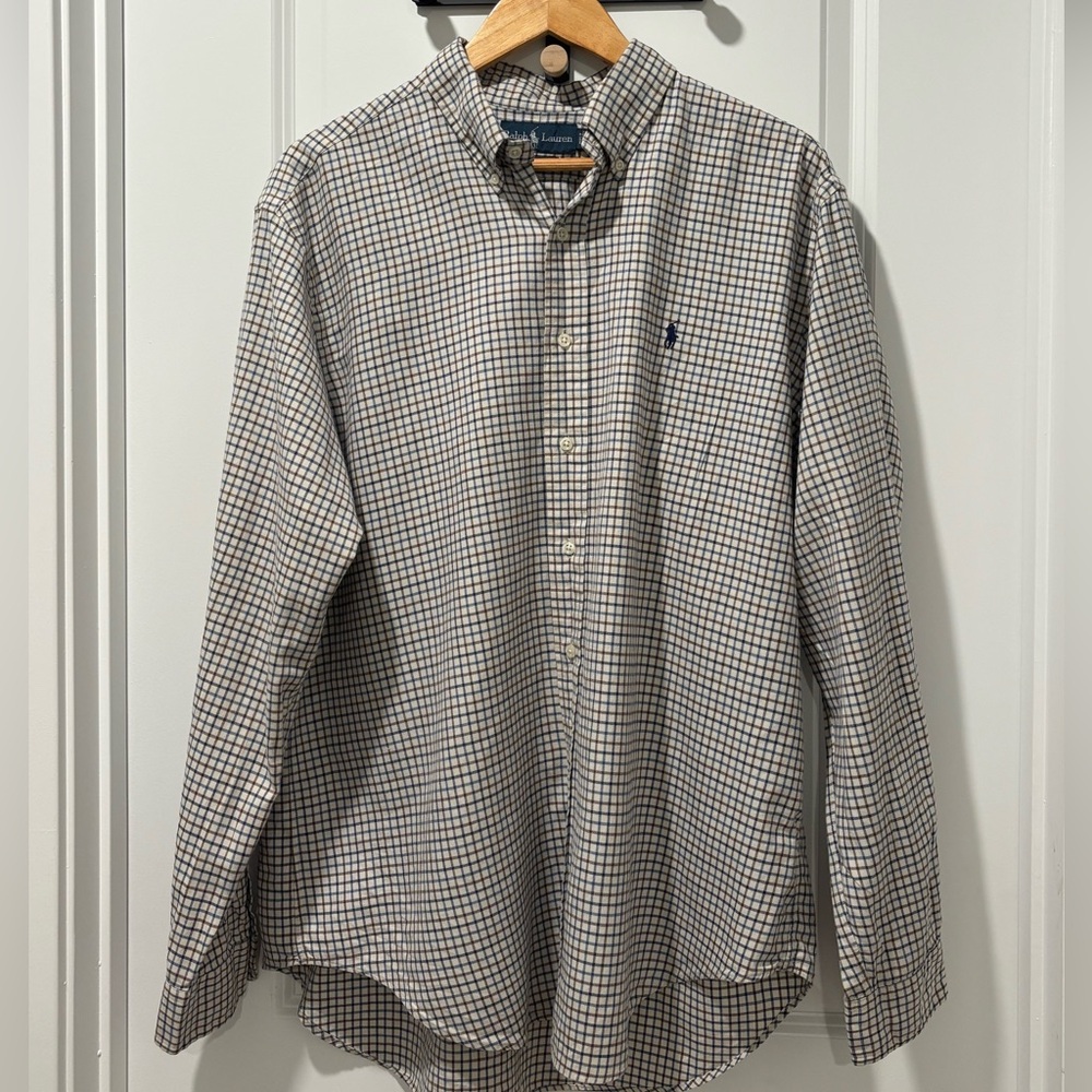 Ralph Lauren Button Down Checkered Shirt XL